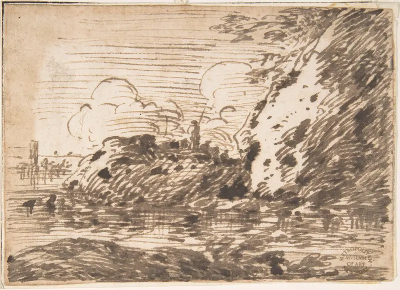 Landscape Wall Art by Anonymous, Italian, Roman-Bolognese, 17th century - High-Resolution Digital Print