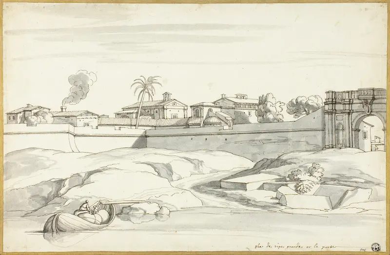 Landscape along a River Wall Art by Michel Ange Houasse - High-Resolution Digital Print