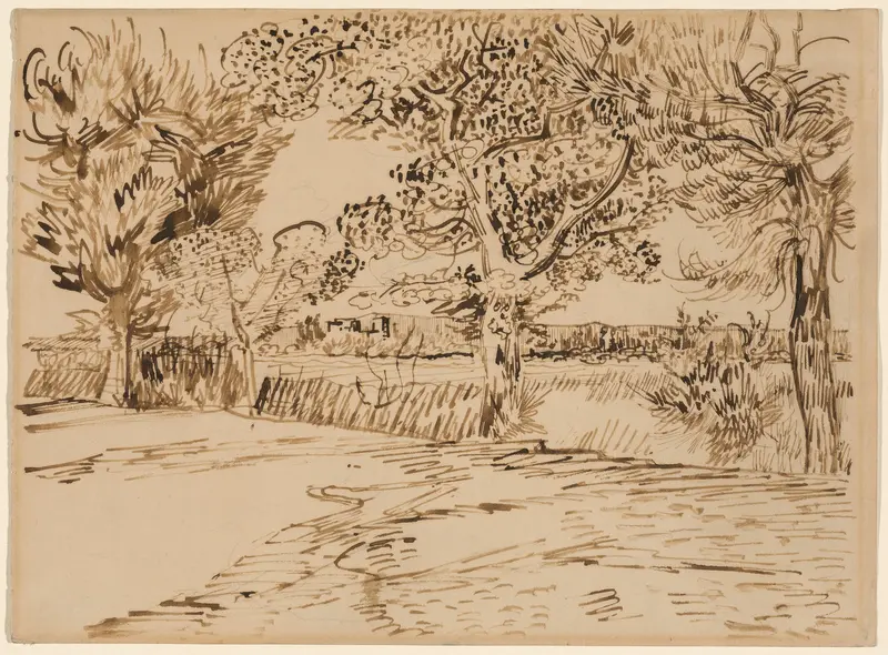 Landscape at Arles Wall Art by Vincent van Gogh - High-Resolution Digital Print