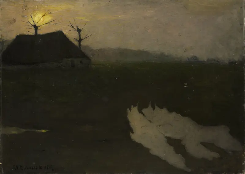 Landscape by Moonlight Wall Art by Richard Nicolaüs Roland Holst - High-Resolution Digital Print