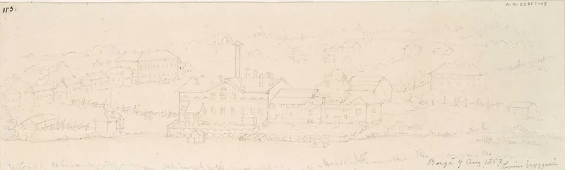 Landscape from Porvoo, the Brewery of Carl Axel Levin Wall Art by Carl Eneas Sjöstrand - High-Resolution Digital Print
