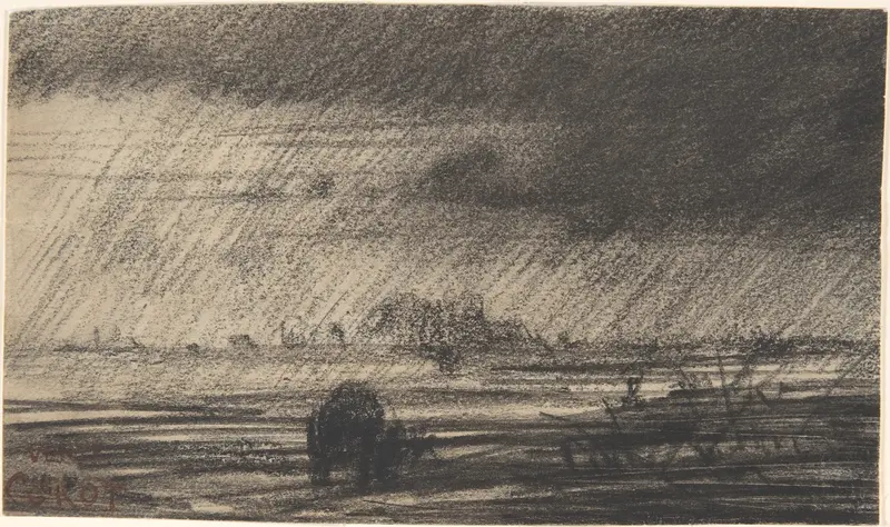 Landscape in a Storm Wall Art by Charles-François Daubigny - High-Resolution Digital Print