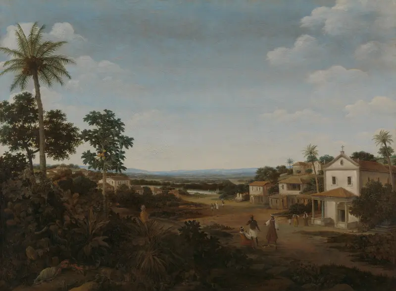 Landscape in Brazil Wall Art by Frans Jansz Post - High-Resolution Digital Print