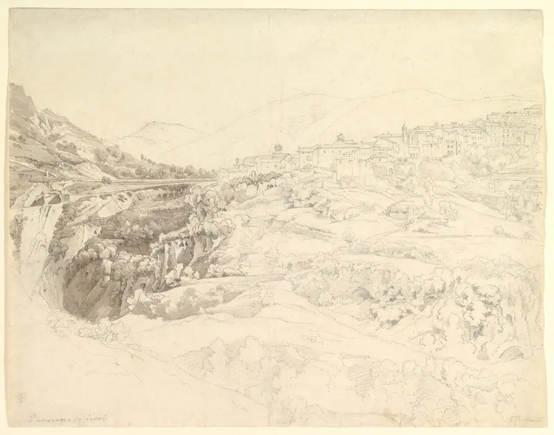 Landscape Near Tivoli Wall Art by Carl Ludwig Frommel - High-Resolution Digital Print