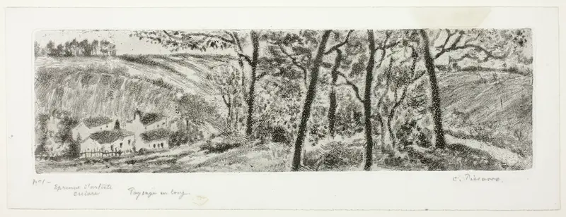 Landscape Panorama Wall Art by Camille Pissarro - High-Resolution Digital Print