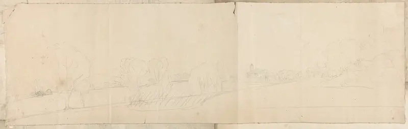 Landscape Sketch Wall Art by Anonymous, British, 19th century - High-Resolution Digital Print