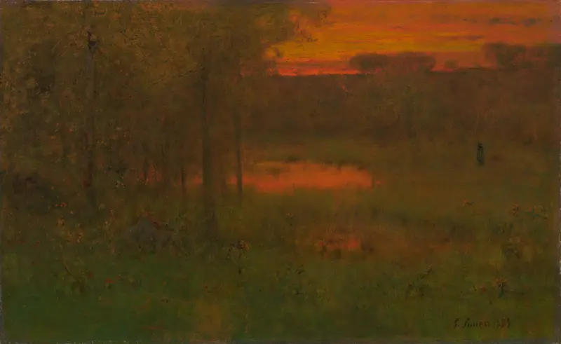 Landscape, Sunset Wall Art by George Inness - High-Resolution Digital Print