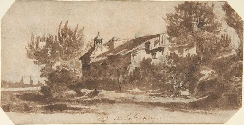 Landscape with a Country Chapel Wall Art by Jacques Callot - High-Resolution Digital Print