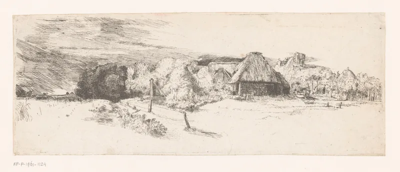 Landscape with a farm building and the 'house with the tower' Wall Art by John Smith of Chichester - High-Resolution Digital Print