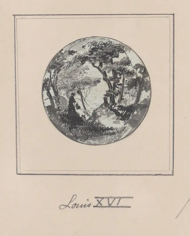 Landscape with a hidden silhouette of Louis XVI Wall Art by Anonymous - High-Resolution Digital Print
