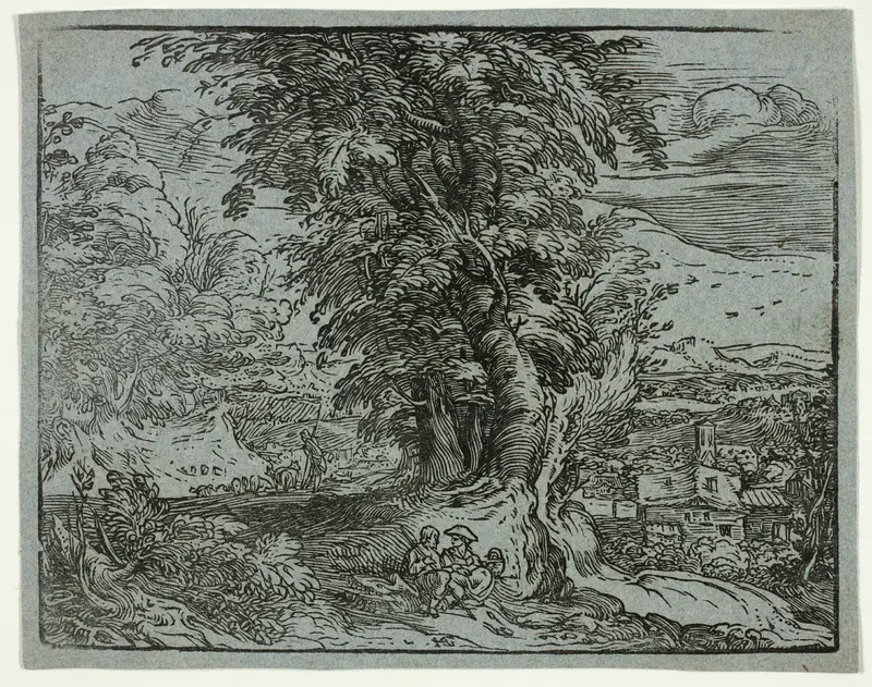 Landscape with a Shepherd Couple, from Four Small Landscapes