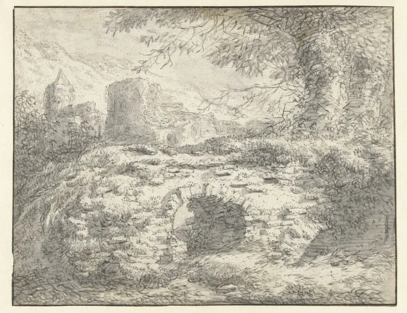 Landscape with a Stone Bridge Wall Art by Unknown - High-Resolution Digital Print
