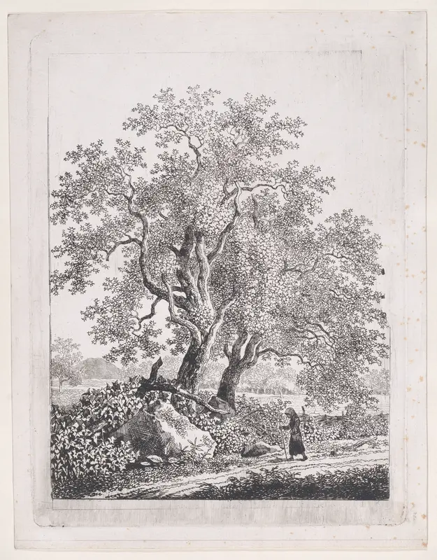 Landscape with a Strolling Woman Wall Art by Johann Christian Klengel - High-Resolution Digital Print