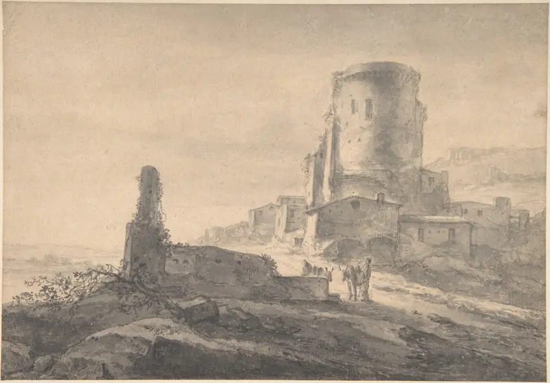 Landscape with a Tower Wall Art by Thomas Wijck - High-Resolution Digital Print