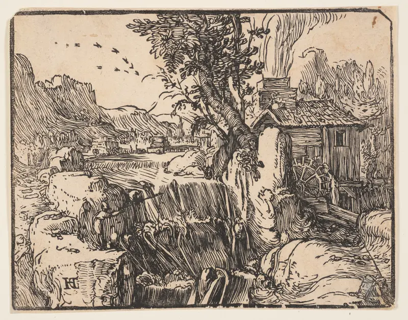 Landscape with a Waterfall