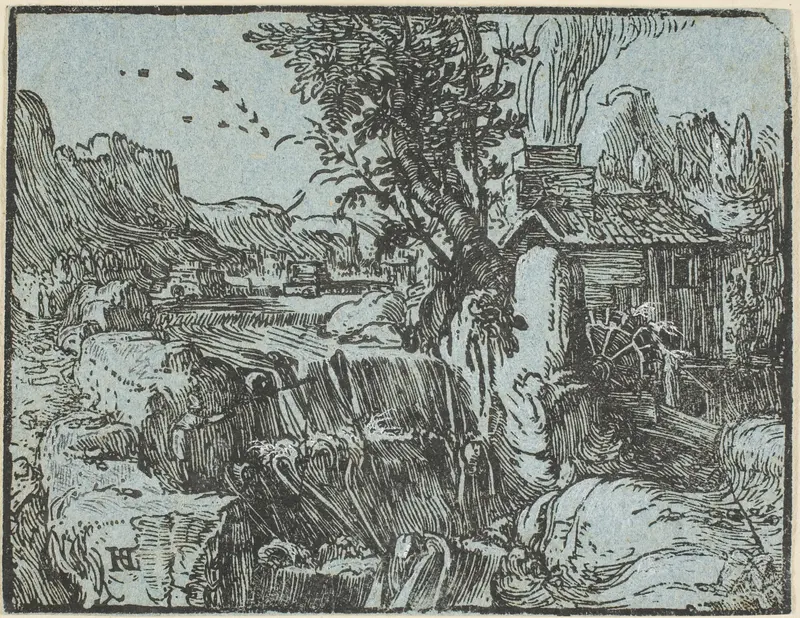 Landscape with a Waterfall, from Four Small Landscapes