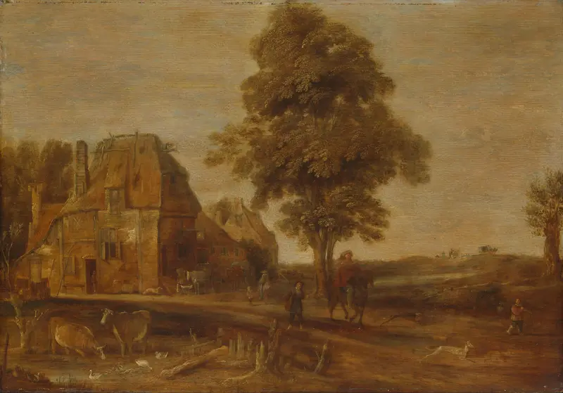 Landscape with an Inn Wall Art by Unknown - High-Resolution Digital Print