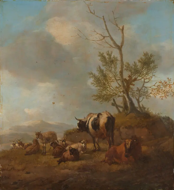 Landscape with Animals Wall Art by Willem Romeyn - High-Resolution Digital Print