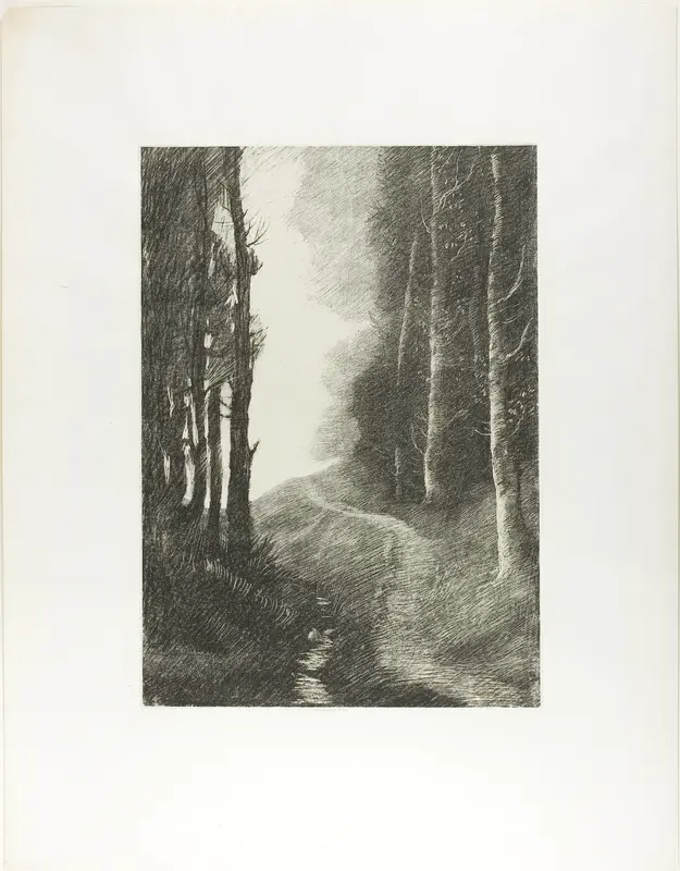 Landscape with Birch Trees Wall Art by Alphonse Legros - High-Resolution Digital Print