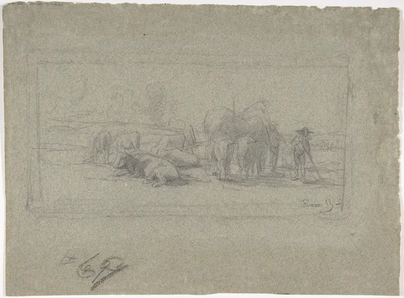 Landscape with Cattle Wall Art by Rosa Bonheur - High-Resolution Digital Print