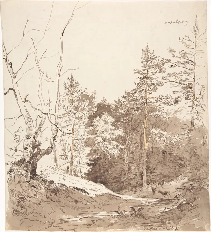 Landscape with cattle in Weißbach on the Rhön Wall Art by Carl Wagner - High-Resolution Digital Print