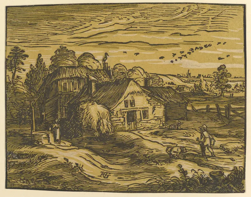 Landscape with Cottage Wall Art by Hendrick Goltzius - High-Resolution Digital Print