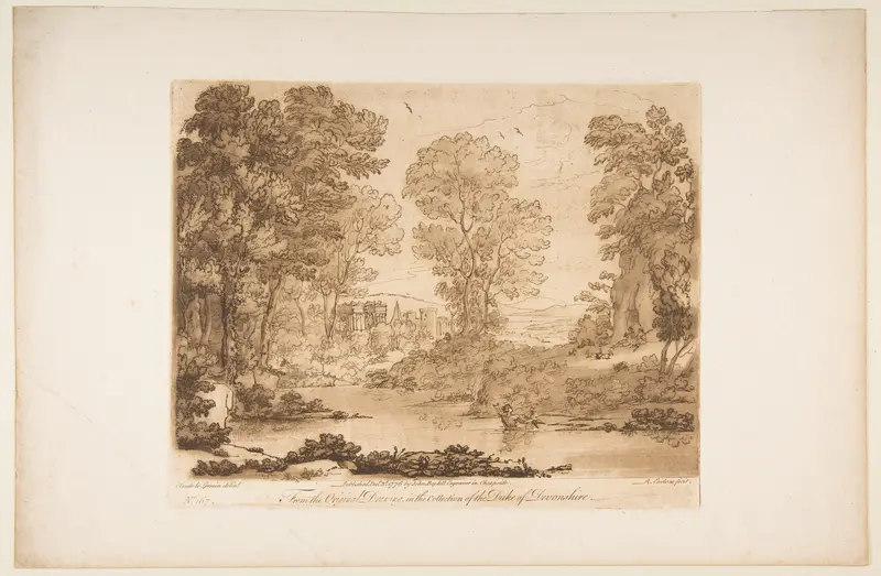 Landscape with Cupid and Psyche Wall Art by Richard Earlom - High-Resolution Digital Print