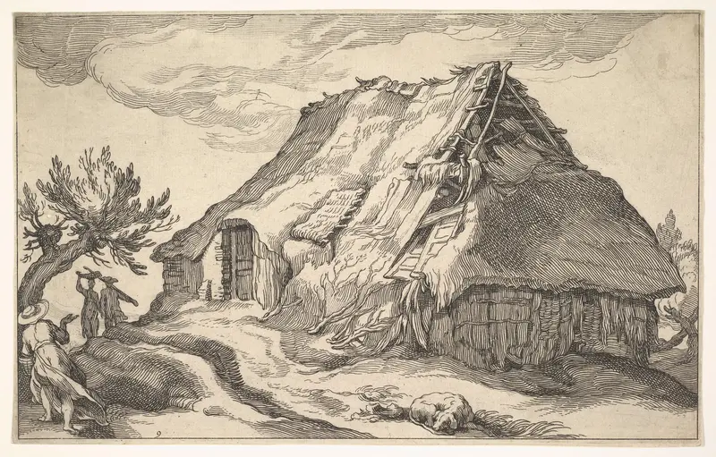 Landscape with Farmhouse Wall Art by Boetius Adams Bolswert - High-Resolution Digital Print