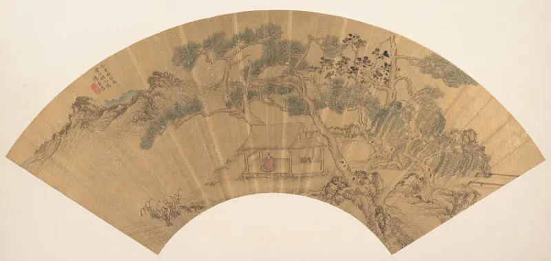 Landscape with figure Wall Art by Chen Jichun - High-Resolution Digital Print