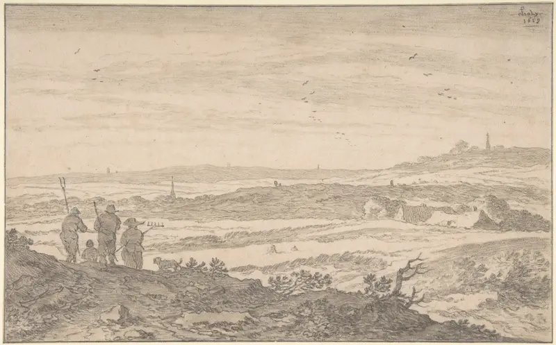 Landscape with Figures Wall Art by Pieter de Molijn - High-Resolution Digital Print