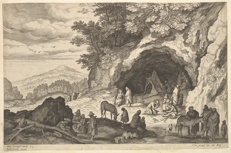 Landscape with Gypsy Camp Wall Art by Aegidius Sadeler II - High-Resolution Digital Print