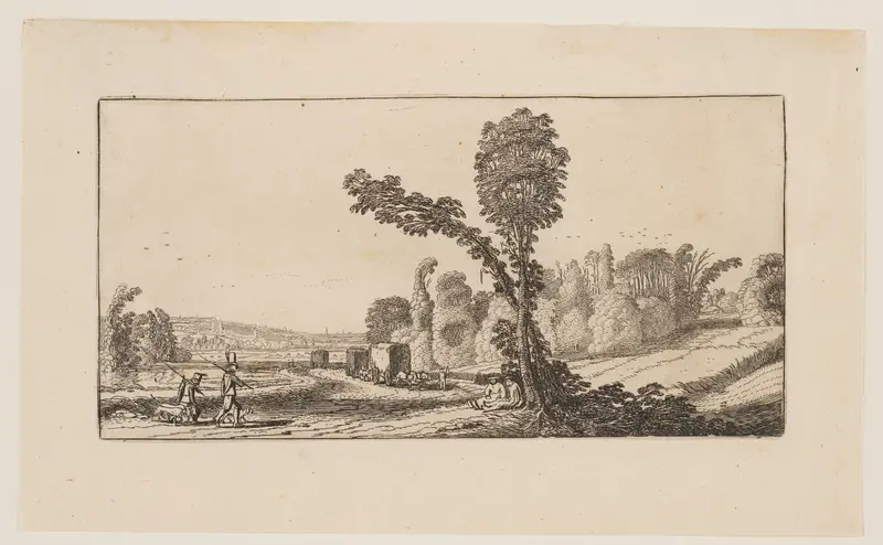 Landscape with Hunters and Hay-Carts, from Six Landscapes