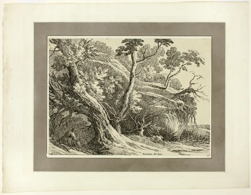Landscape with Large Trees, from the first issue of Specimens of Polyautography