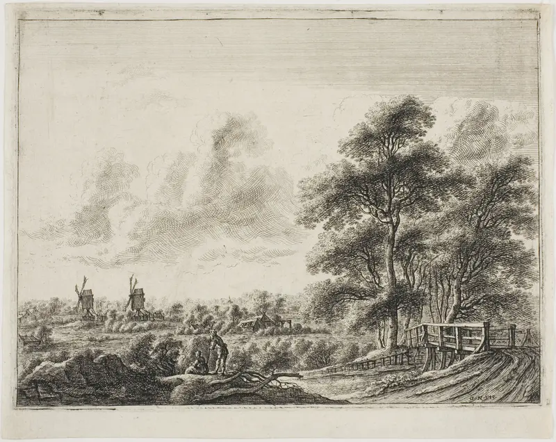Landscape with Little Bridge Wall Art by Gillis Neyts - High-Resolution Digital Print
