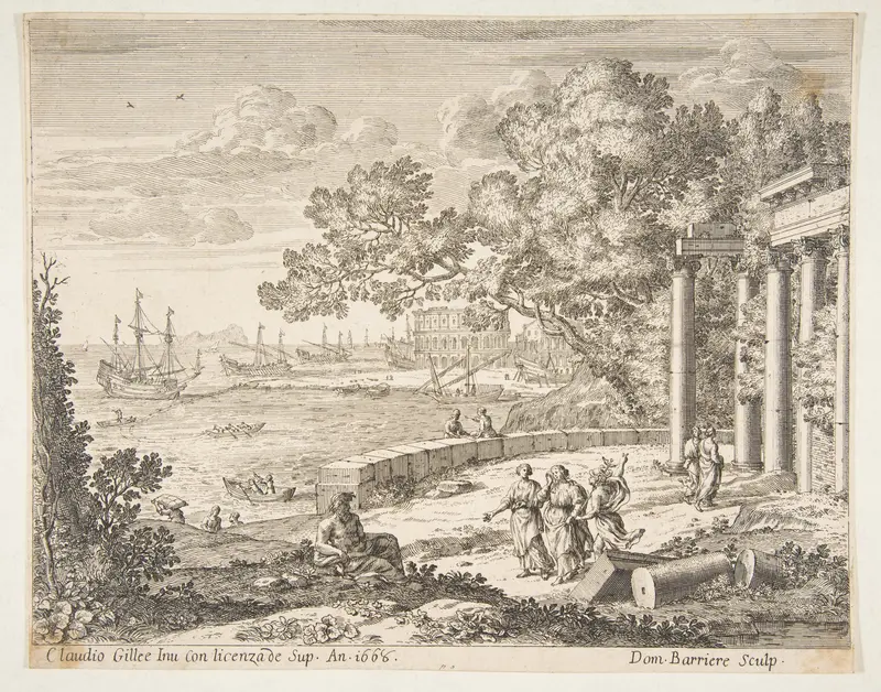 Landscape with Mercury Wall Art by Claude Lorrain (Claude Gellée) - High-Resolution Digital Print