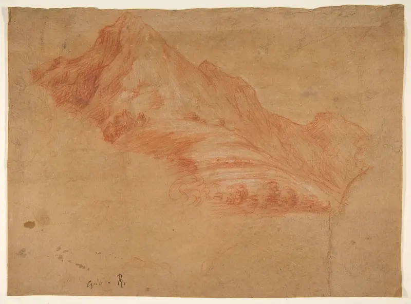 Landscape with Mountains Wall Art by Antonio d'Enrico Tanzio (Tanzio da Varallo) - High-Resolution Digital Print