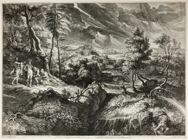 Landscape with Philemon and Baucis, from Large Landscapes Wall Art by Schelte Adamsz. Bolswert - High-Resolution Digital Print
