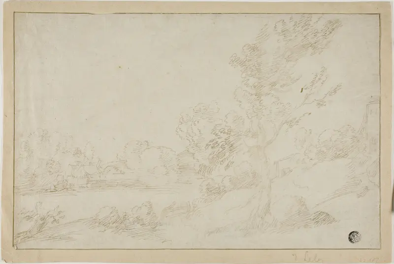 Landscape with River Bank Wall Art by Annibale Carracci - High-Resolution Digital Print