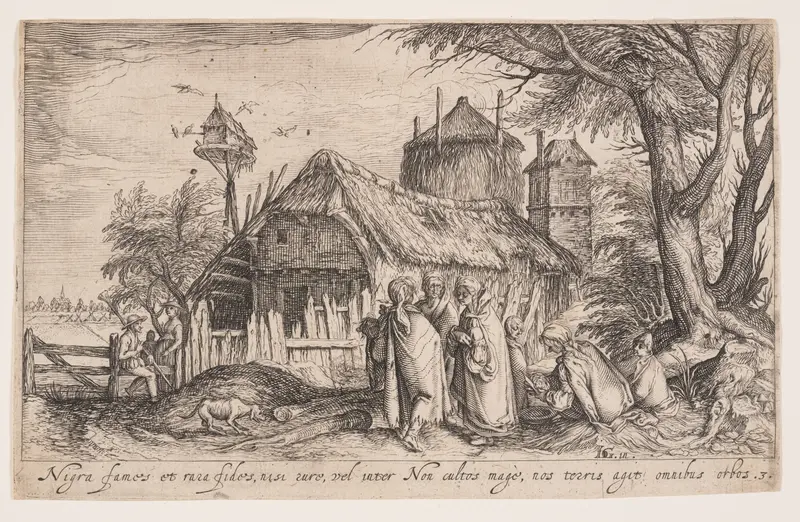 Landscape with Roma People, from Landscapes Wall Art by Jacob de Gheyn, II - High-Resolution Digital Print