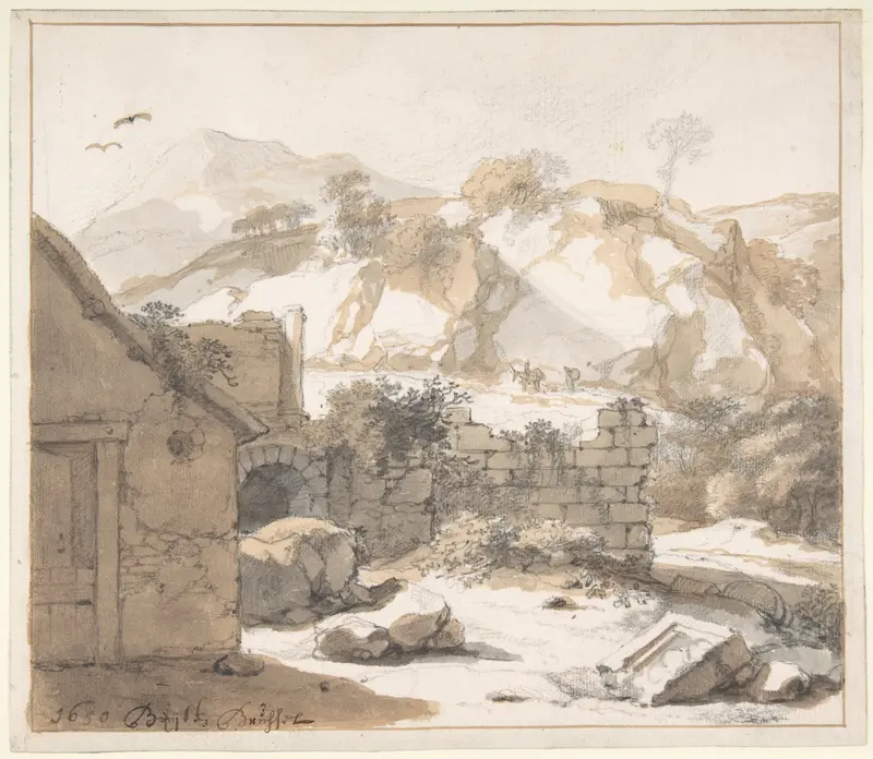 Landscape with Ruins Wall Art by Gerbrand van den Eeckhout - High-Resolution Digital Print