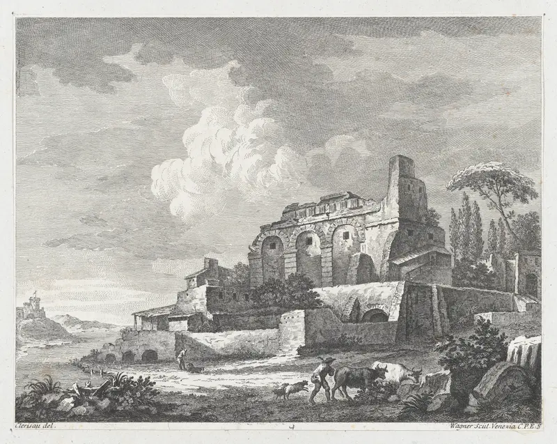 Landscape with Ruins Wall Art by Joseph Wagner - High-Resolution Digital Print