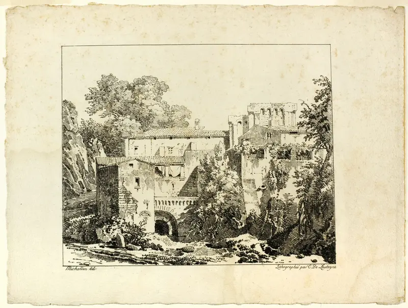 Landscape with Ruins and Viaduct Wall Art by Achille Etna Michallon - High-Resolution Digital Print