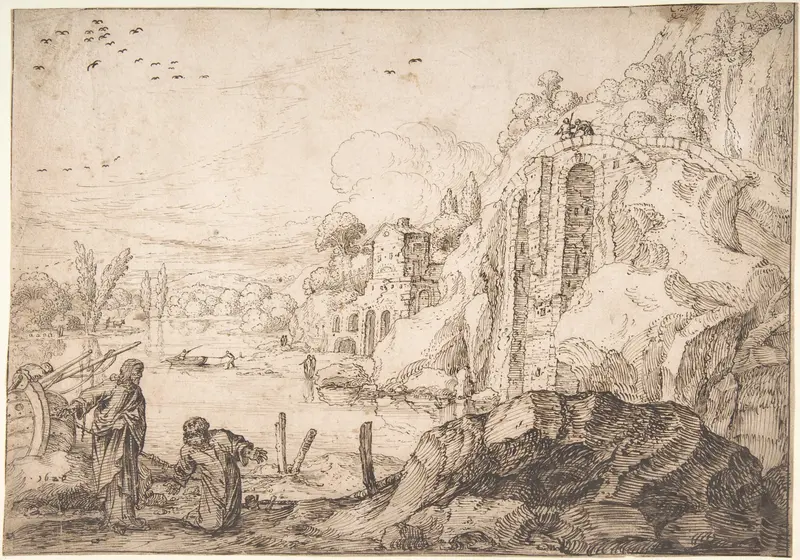 Landscape with the Calling of St. Peter Wall Art by Jacob Pynas - High-Resolution Digital Print