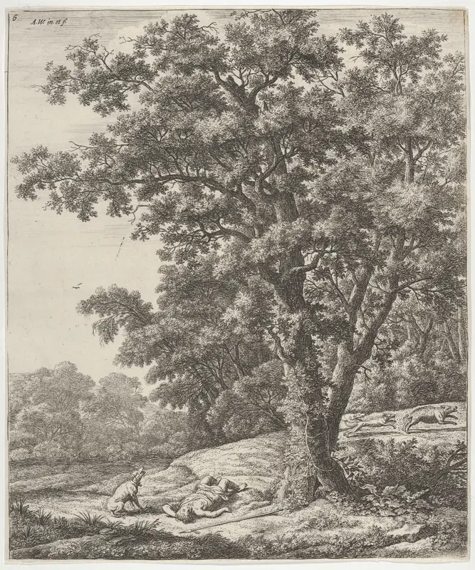 Landscape with the Death of Adonis, from "Six Mythological Scenes" Wall Art by Anthonie Waterloo - High-Resolution Digital Print