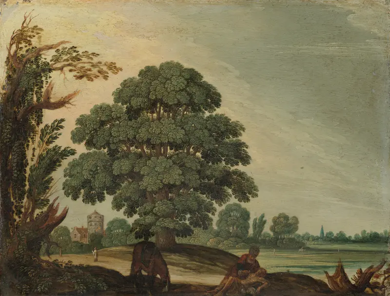 Landscape with the Good Samaritan Wall Art by Unknown - High-Resolution Digital Print