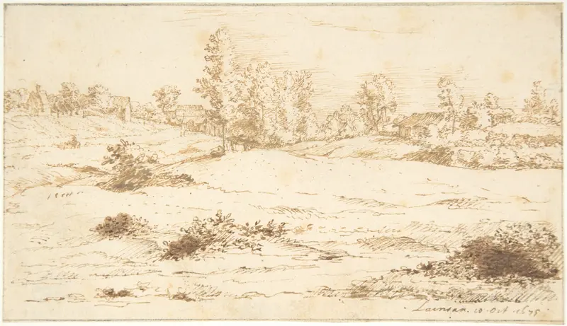 Landscape with the Village of Lincent Wall Art by Constantijn Huygens the Younger - High-Resolution Digital Print