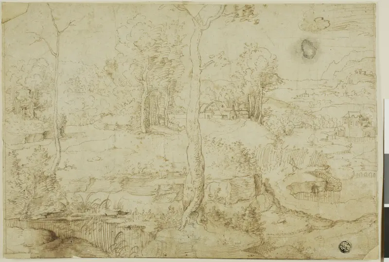 Landscape with Tree in Center Wall Art by Cornelius Massys - High-Resolution Digital Print
