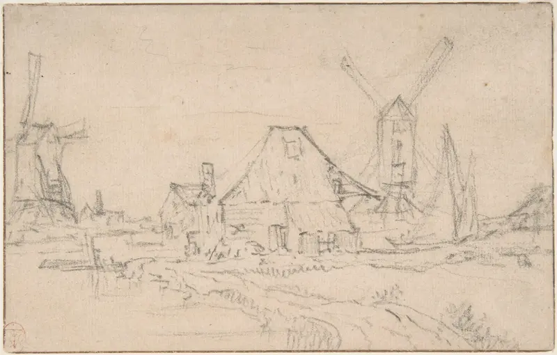 Landscape With Two Mills