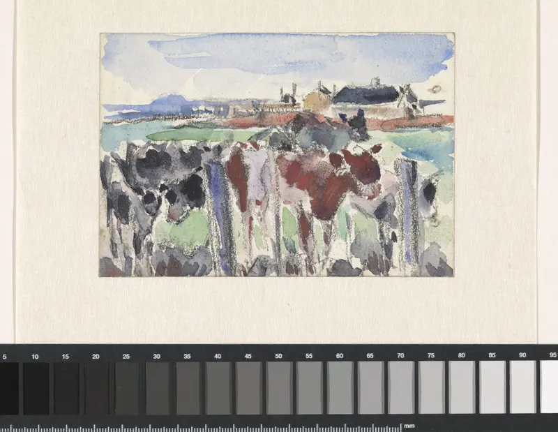Landschap aan de Schinkel met koeien op de voorgrond Wall Art by Rik Wouters - High-Resolution Digital Print