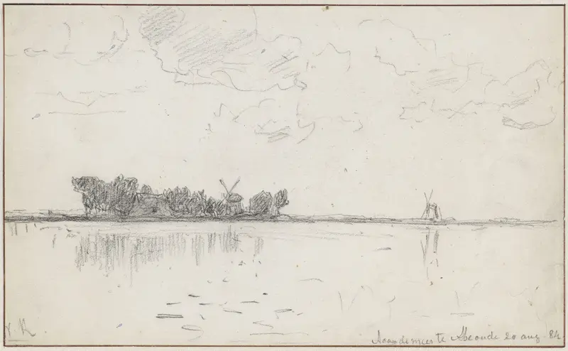 Landschap aan het meer van Abcoude Wall Art by Willem Roelofs (I) - High-Resolution Digital Print